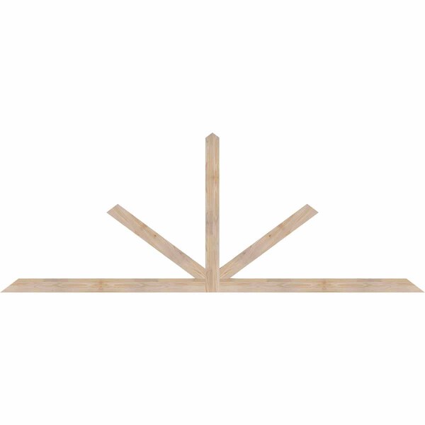 Ekena Millwork Saratoga Smooth Timber Gable Bracket, Douglas Fir, 108"W x 40"H x 1 1/2"D x 3 1/2"F, 9/12 Pitch GBW108X40X0204SAR00SDF - main